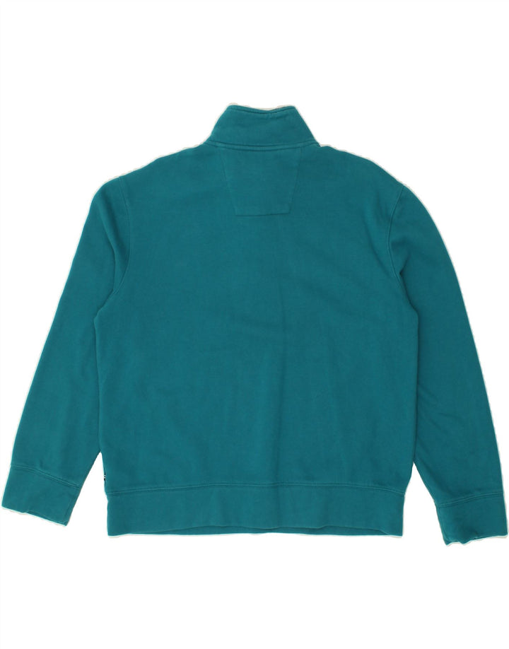 NAUTICA Mens Zip Neck Sweatshirt Jumper Medium Blue Cotton Vintage Nautica and Second-Hand Nautica from Messina Hembry 