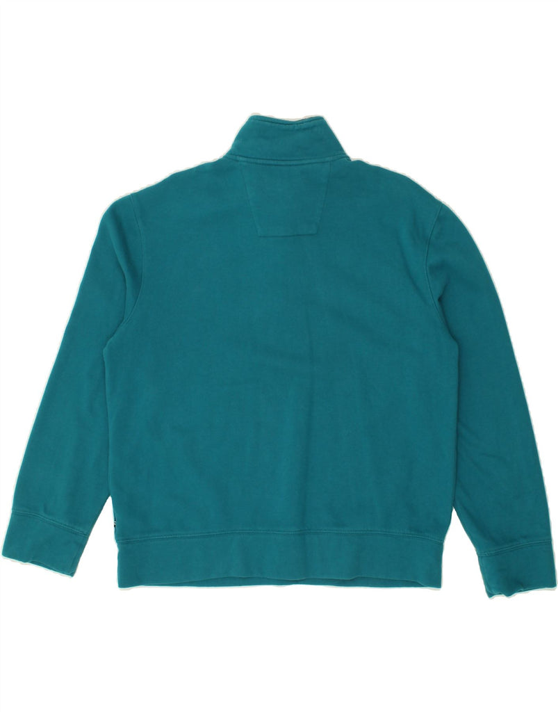 NAUTICA Mens Zip Neck Sweatshirt Jumper Medium Blue Cotton Vintage Nautica and Second-Hand Nautica from Messina Hembry 