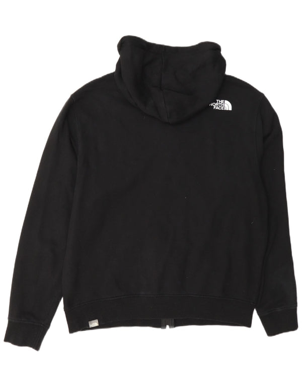 The North Face Mens Zip Hoodie Sweater Large Black Cotton