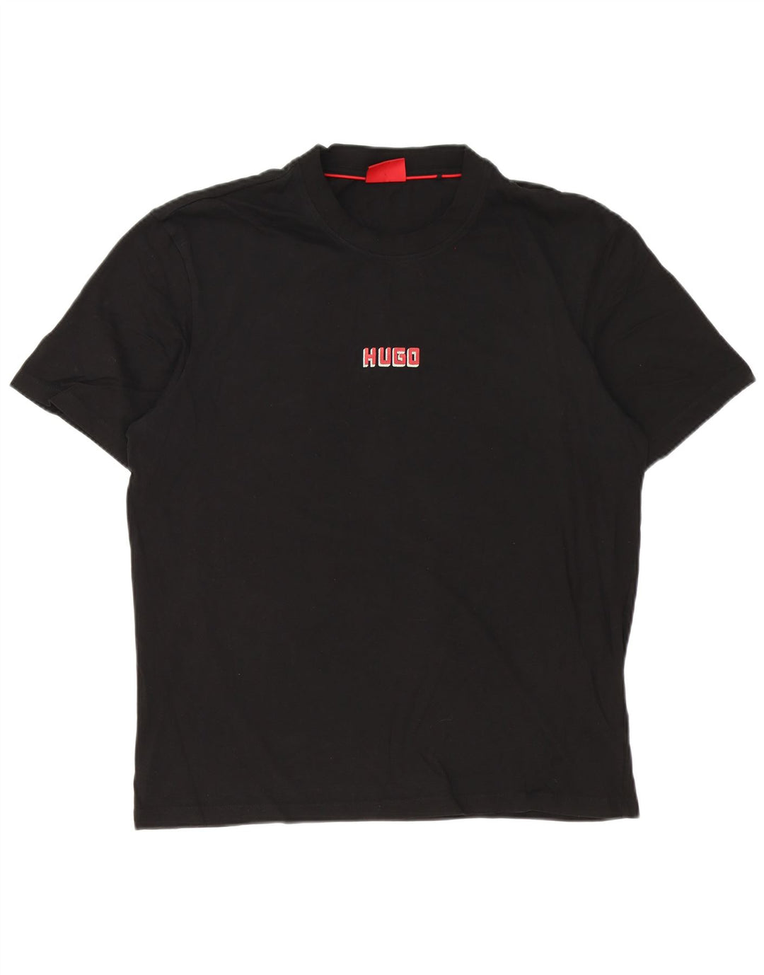 Hugo Boss Mens Graphic T-Shirt Top Large Black Cotton