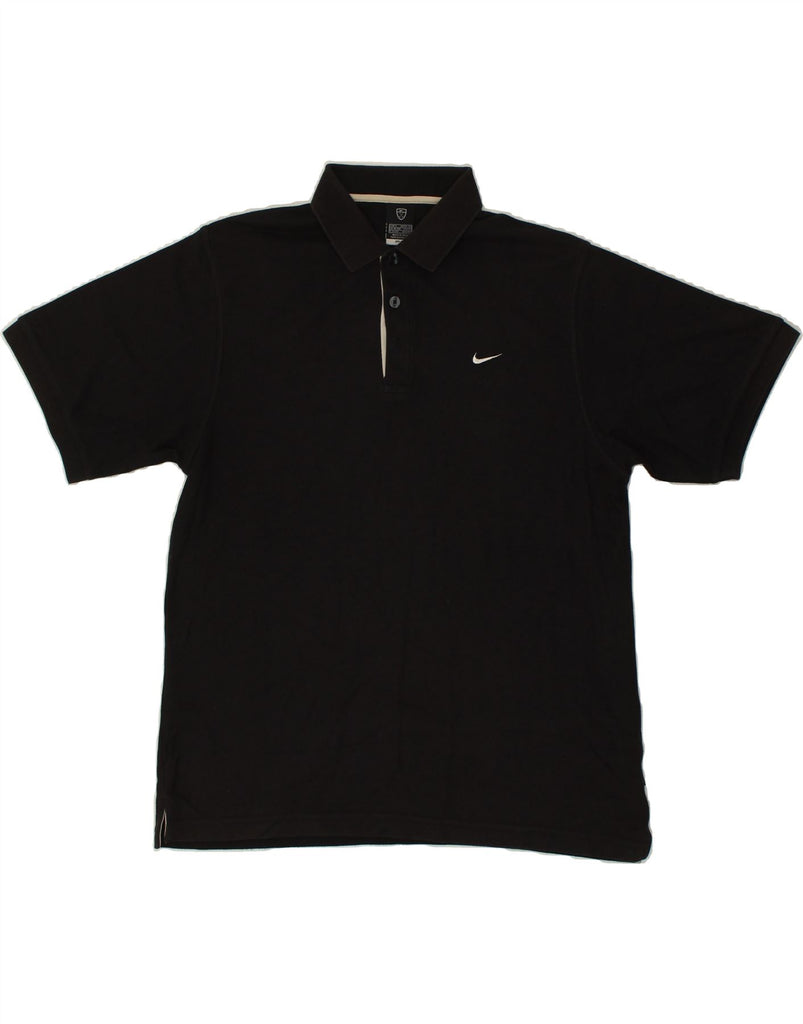 NIKE Mens Dri Fit Polo Shirt UK 42/44 Large Black | Vintage Nike | Thrift | Second-Hand Nike | Used Clothing | Messina Hembry 