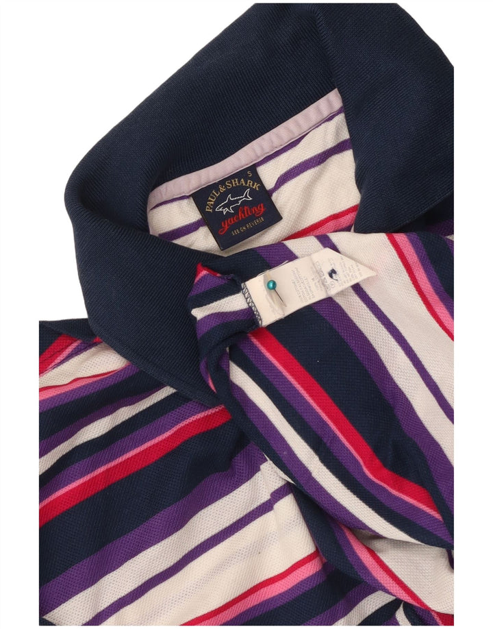 Paul & Shark Mens Polo Shirt Small Multicoloured Striped Cotton