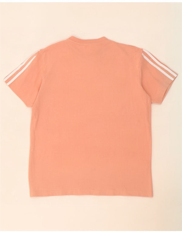 Adidas Womens T-Shirt Top UK 12/14 Medium Pink Cotton