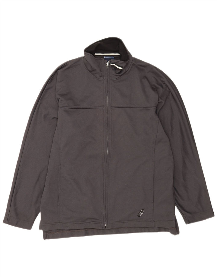Asics Mens Tracksuit Top Jacket Medium Grey Polyester