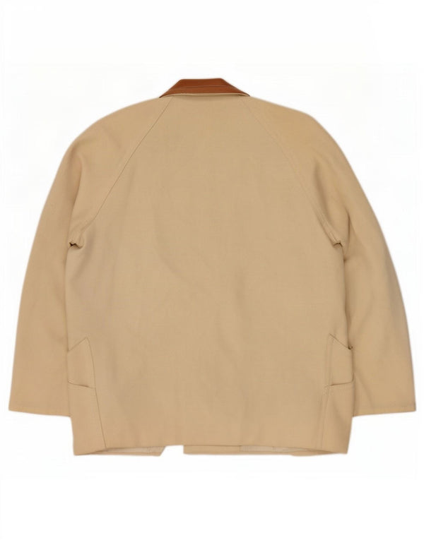Max Mara Womens Double Breasted Blazer Jacket UK 12 Medium Off White
