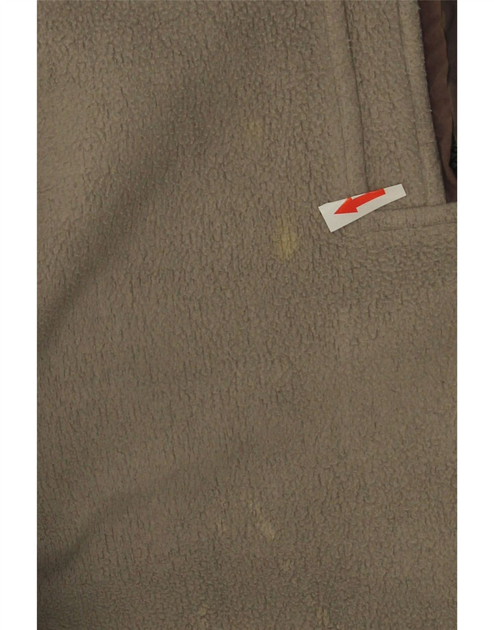 Champion Mens Zip Neck Fleece Jumper Large Grey Colourblock