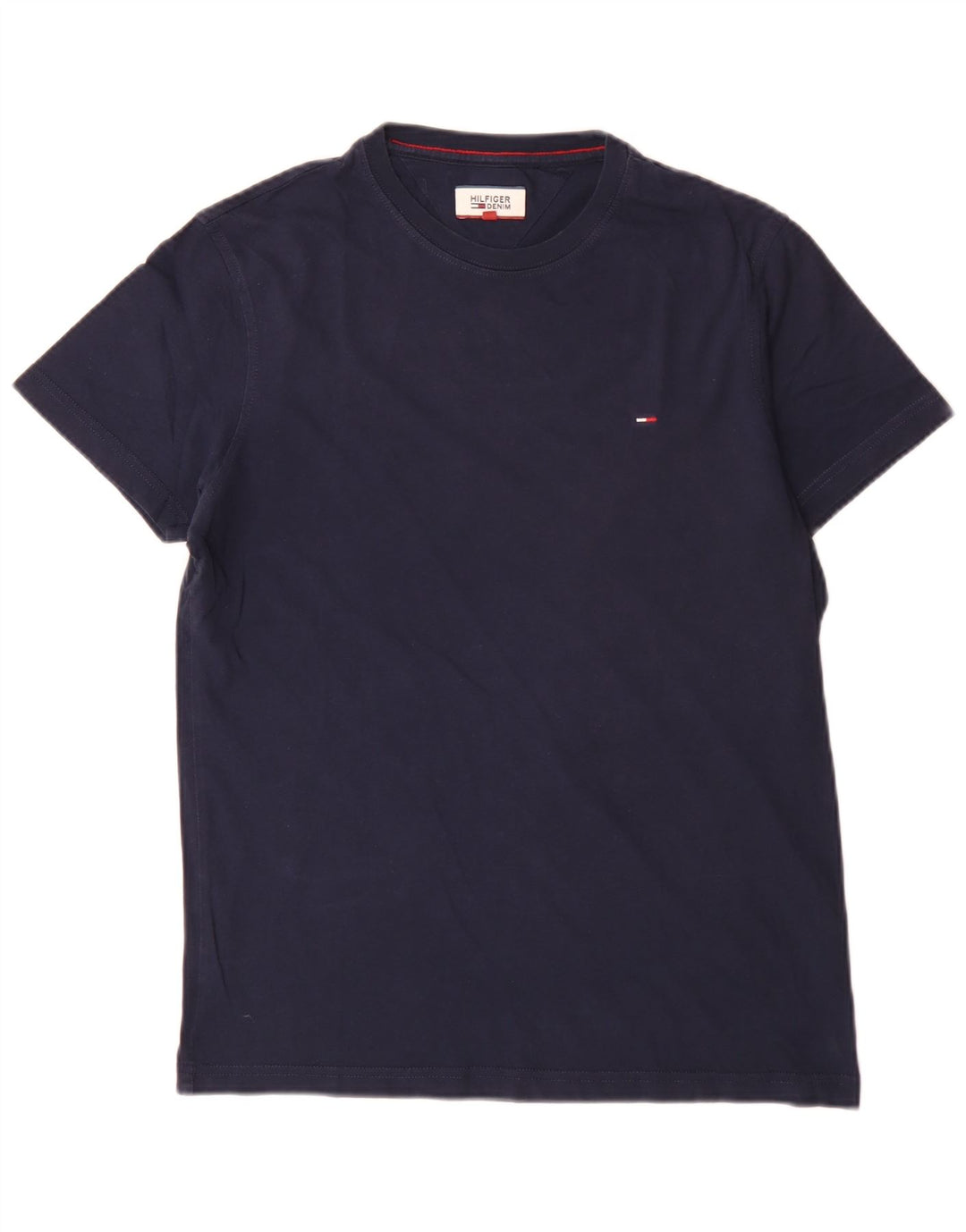 Tommy Hilfiger Mens Regular T-Shirt Top Small Navy Blue Cotton