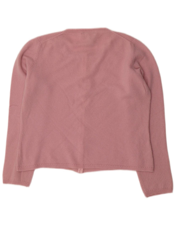 L.K. Bennett Womens Cardigan Sweater UK 16 Large Pink Cashmere
