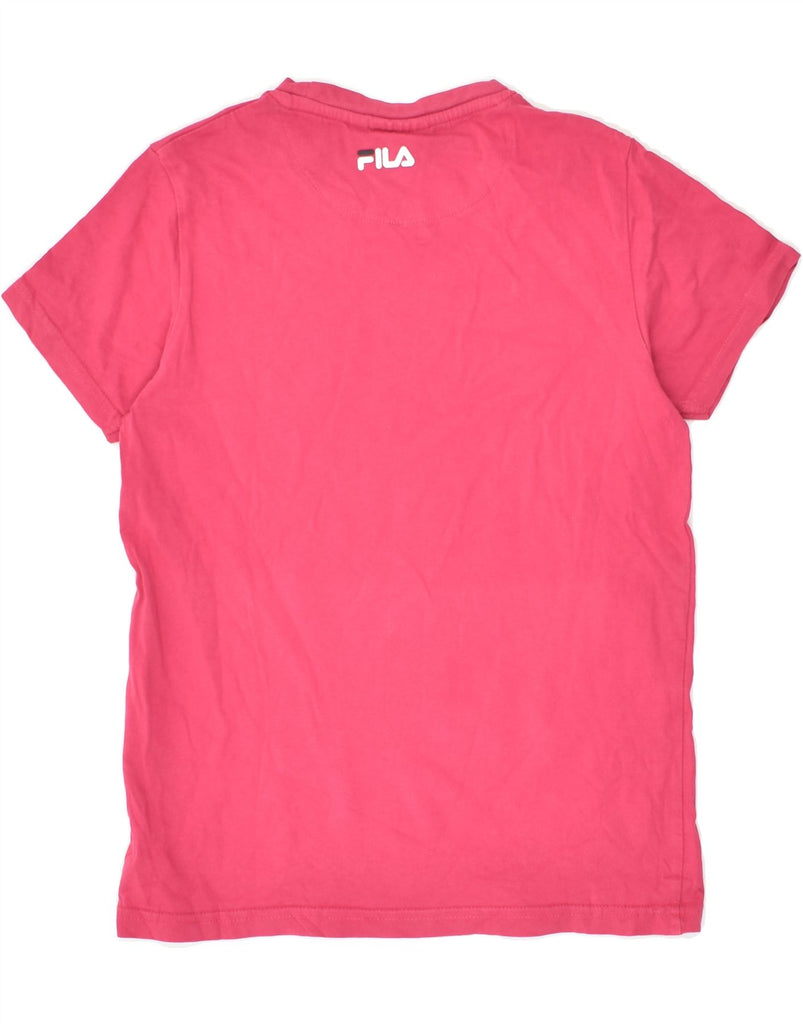 FILA Girls Graphic T-Shirt Top 9-10 Years Pink | Vintage Fila | Thrift | Second-Hand Fila | Used Clothing | Messina Hembry 