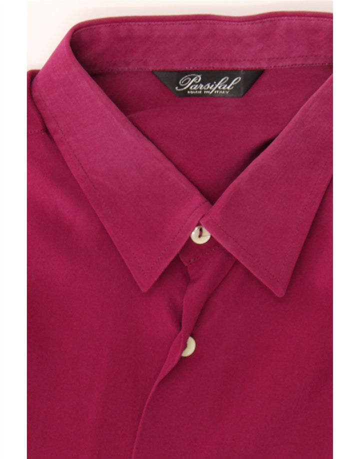 PARSIFAL Mens Short Sleeve Shirt Medium Pink Vintage Parsifal and Second-Hand Parsifal from Messina Hembry 