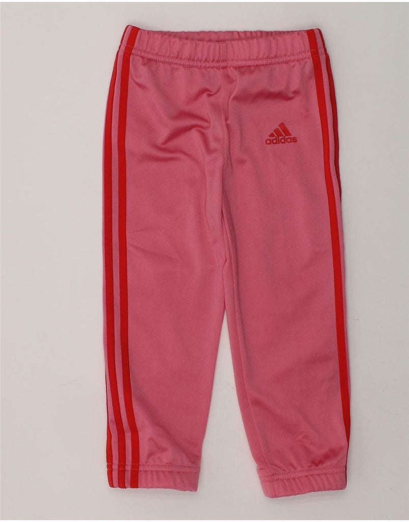 ADIDAS Baby Boys Tracksuit Trousers 18-24 Months Pink Polyester | Vintage Adidas | Thrift | Second-Hand Adidas | Used Clothing | Messina Hembry 