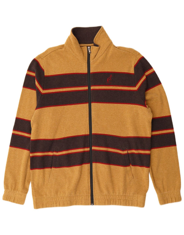 AUSTRALIAN L'ALPINA Mens Tracksuit Top Jacket IT 50 Medium Brown Striped