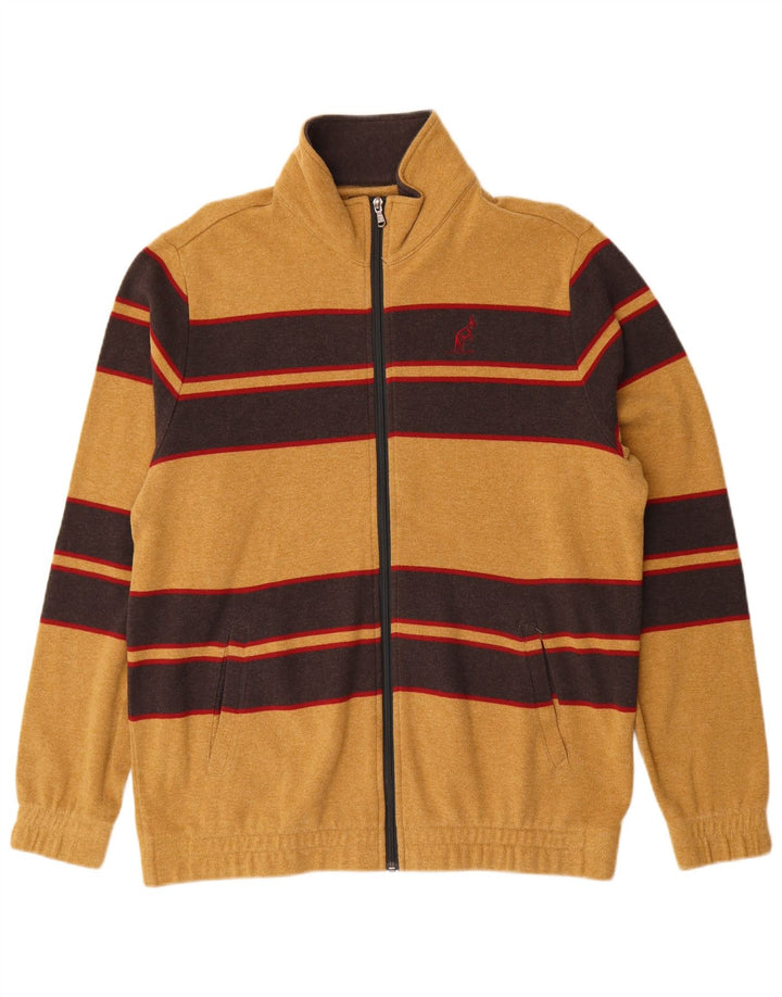 AUSTRALIAN L'ALPINA Mens Tracksuit Top Jacket IT 50 Medium Brown Striped