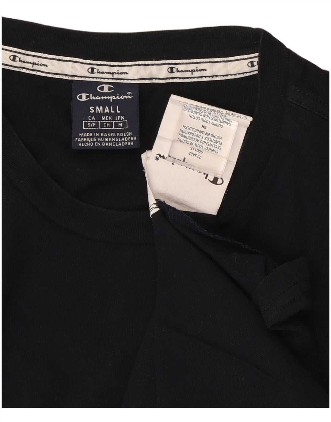 CHAMPION Mens T-Shirt Top Small Navy Blue Cotton