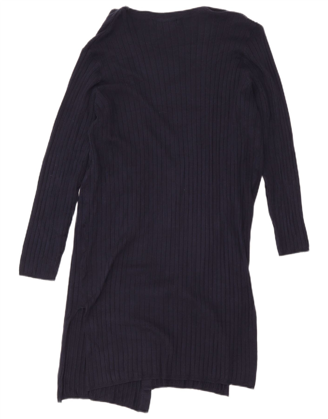Marks & Spencer Womens Longline Cardigan Sweater UK 12 Medium Navy Blue
