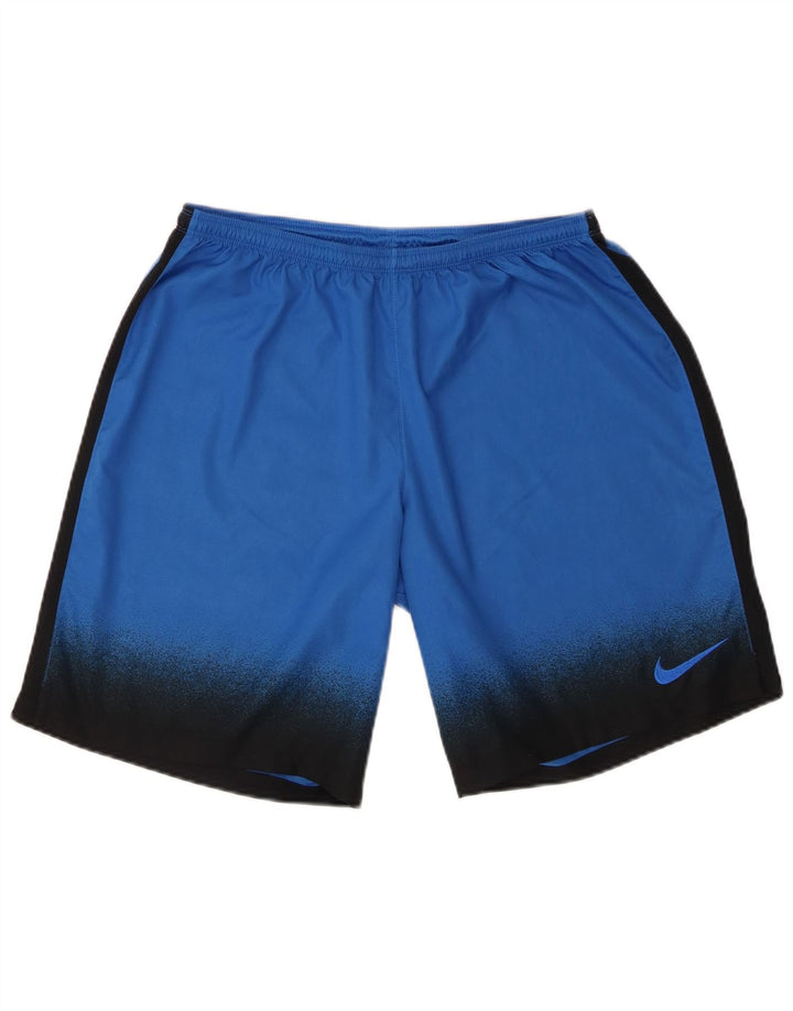 Nike Mens Dri Fit Sport Shorts Large  Blue Colourblock Polyester