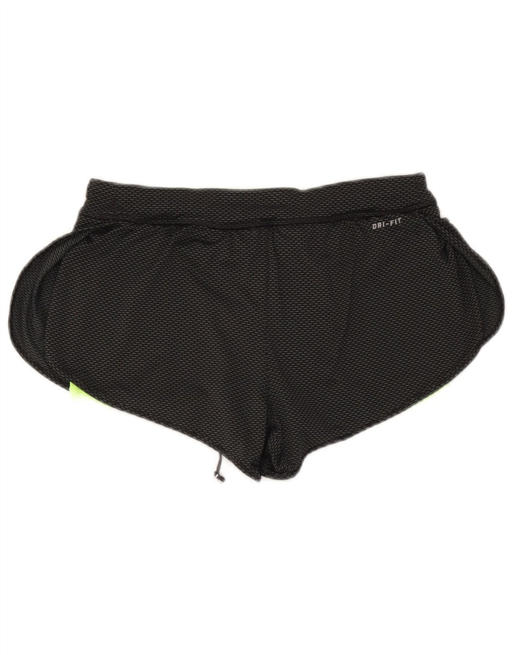 Nike Womens Dri Fit Sport Shorts UK 8 Small Black Polyester
