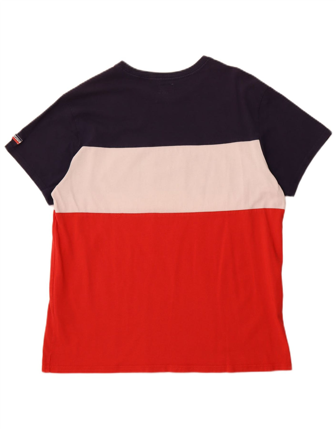 LEVI'S Mens Graphic T-Shirt Top Large Multicoloured Colourblock Cotton