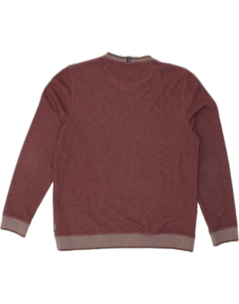 TED BAKER Mens Sweatshirt Jumper Size 6 2XL Maroon Polyester | Vintage Ted Baker | Thrift | Second-Hand Ted Baker | Used Clothing | Messina Hembry 