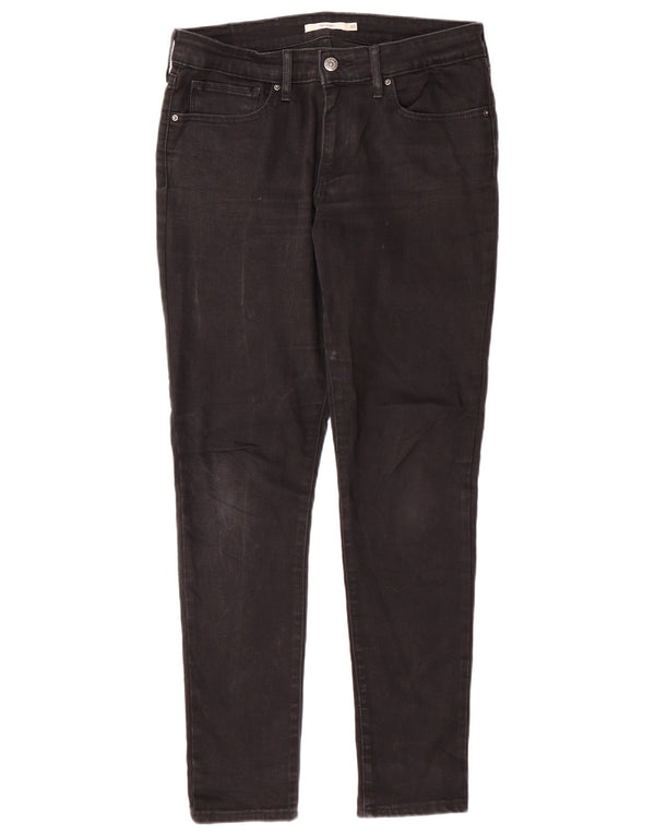 LEVI'S Womens 711 Skinny Jeans W30 L30 Black Cotton
