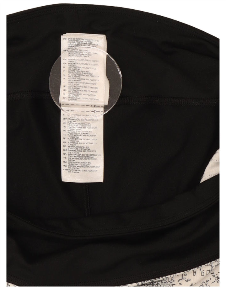 Adidas Womens Climalite Leggings UK 14 Large  Black Colourblock Polyester