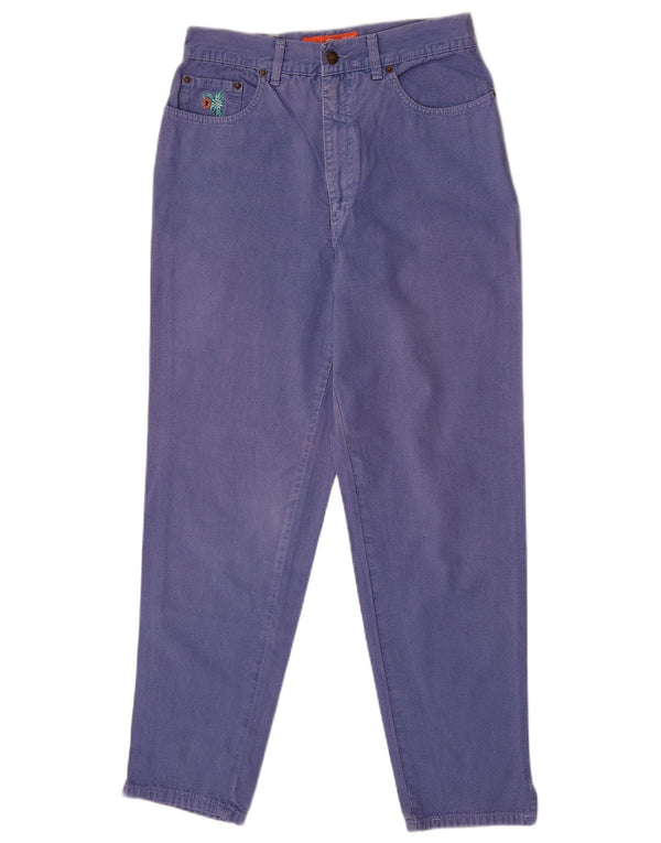 Casucci Womens High Waist Tapered Jeans IT 50 XL W29 L30 Purple Cotton
