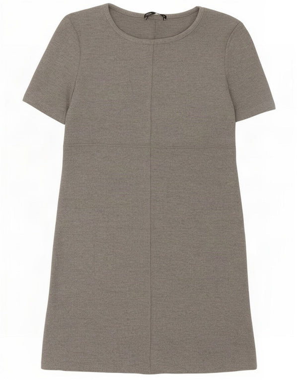 Zara Womens Basic Dress UK 8 Small Grey Polyester