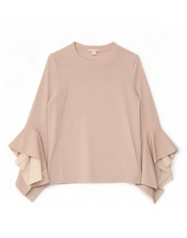 Cos Womens Loose Fit Long Sleeve Blouse Top UK 6 XS Grey Viscose