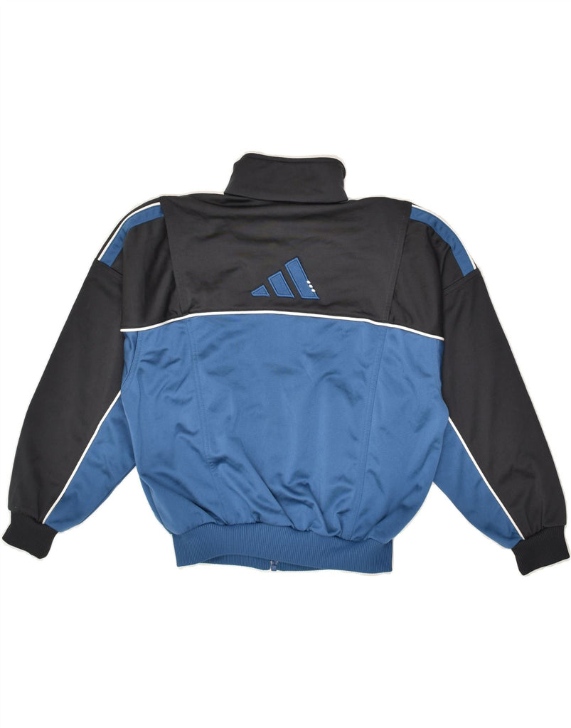 ADIDAS Boys Graphic Tracksuit Top Jacket 9-10 Years Blue Colourblock | Vintage Adidas | Thrift | Second-Hand Adidas | Used Clothing | Messina Hembry 