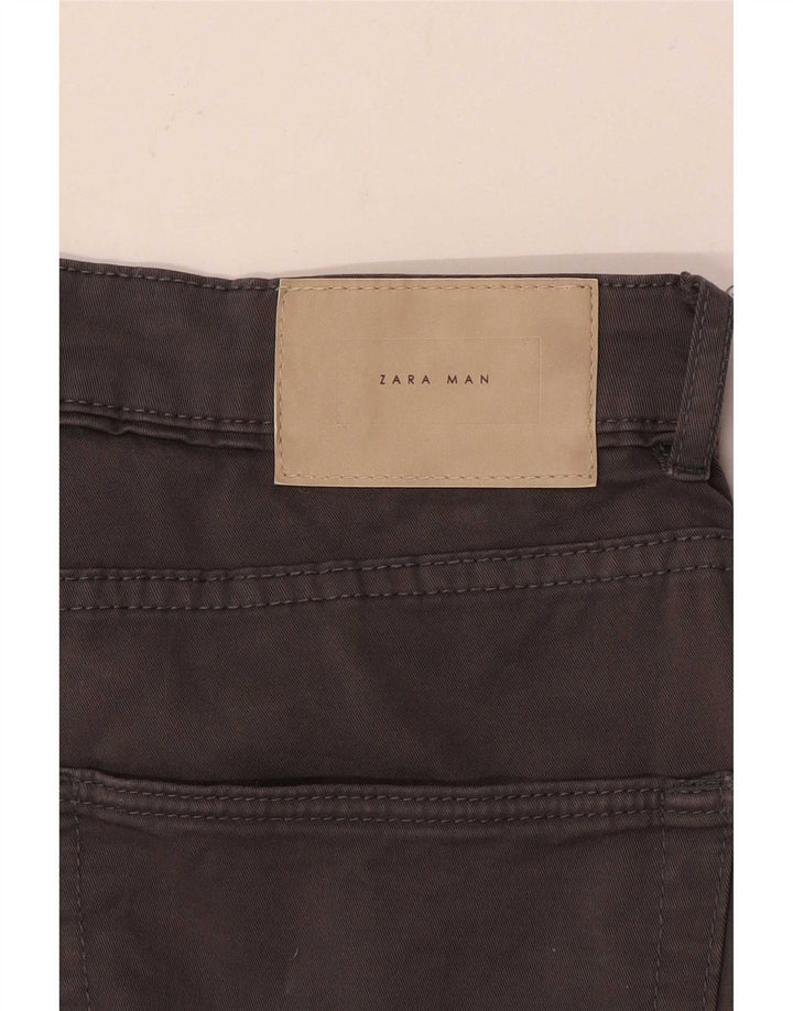 Zara Mens Slim Casual Trousers W36 L31 Grey