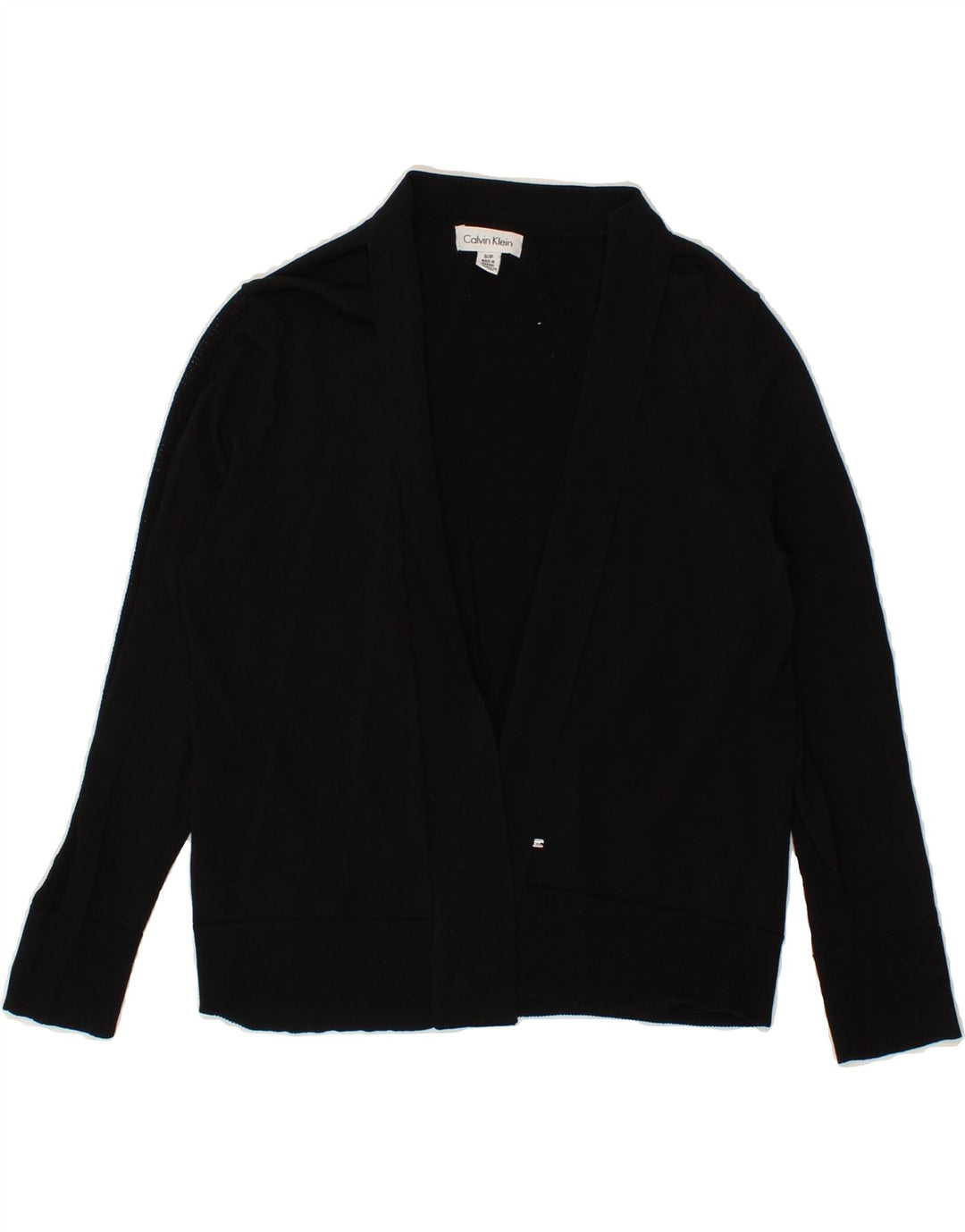 CALVIN KLEIN Womens Cardigan Sweater UK 10 Small Black Viscose Vintage Calvin Klein and Second-Hand Calvin Klein from Messina Hembry 