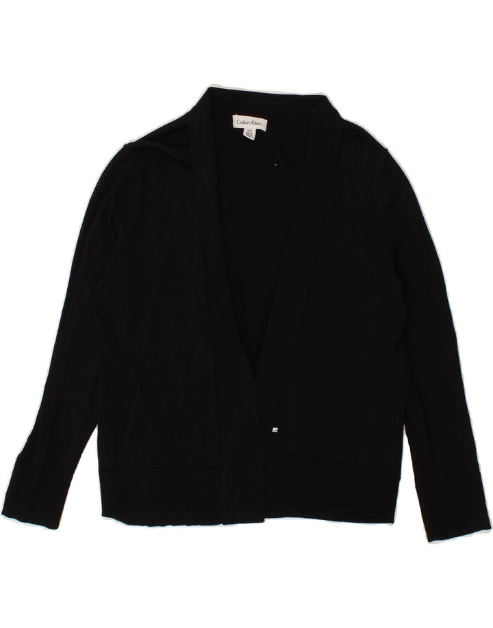 CALVIN KLEIN Womens Cardigan Sweater UK 10 Small Black Viscose Vintage Calvin Klein and Second-Hand Calvin Klein from Messina Hembry 
