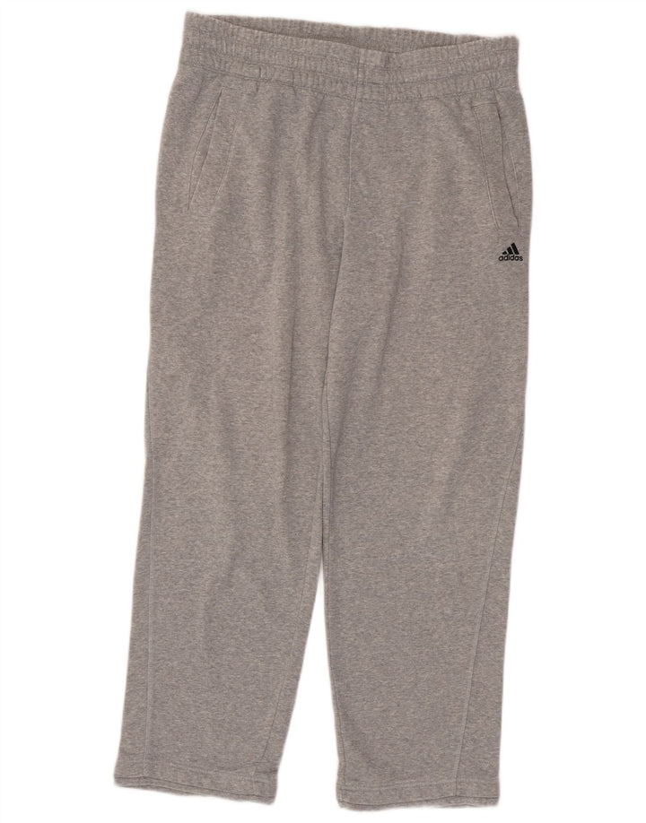 Adidas Mens Climalite Tracksuit Trousers Medium  Grey Cotton