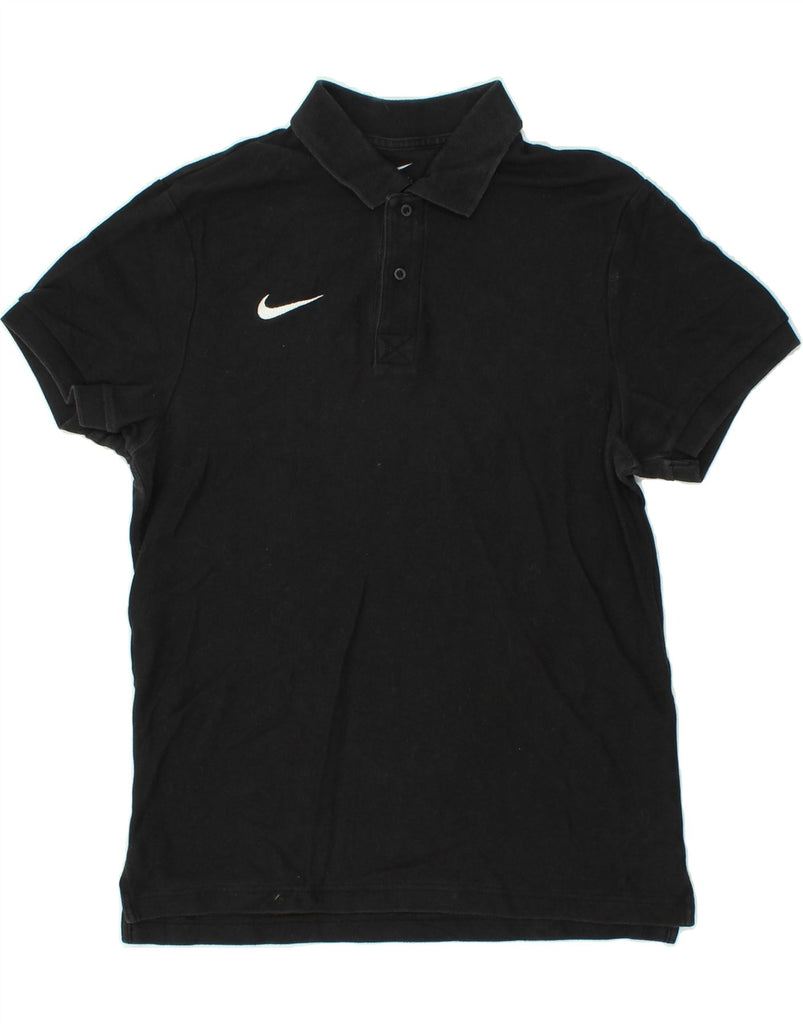 NIKE Mens Graphic Polo Shirt Medium Black Cotton Vintage Nike and Second-Hand Nike from Messina Hembry 