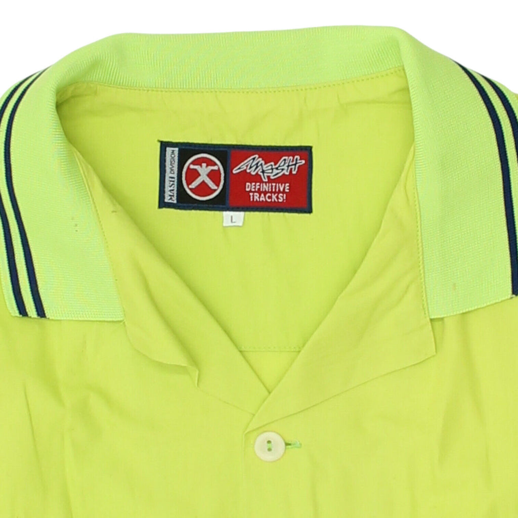 Mash Mens Neon Green Polo Shirt | Vintage High End Designer Sports Casual VTG | Vintage Messina Hembry | Thrift | Second-Hand Messina Hembry | Used Clothing | Messina Hembry 