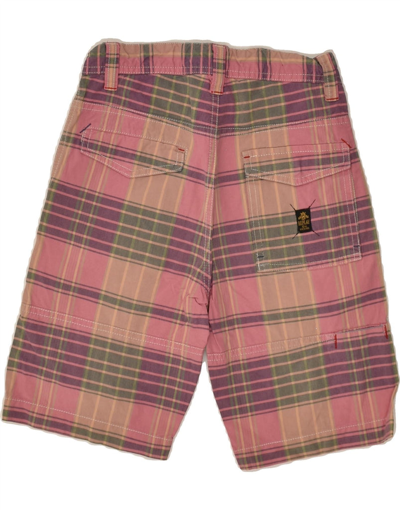 REPLAY Boys Chino Shorts 5-6 Years W24 Pink Check Cotton | Vintage Replay | Thrift | Second-Hand Replay | Used Clothing | Messina Hembry 