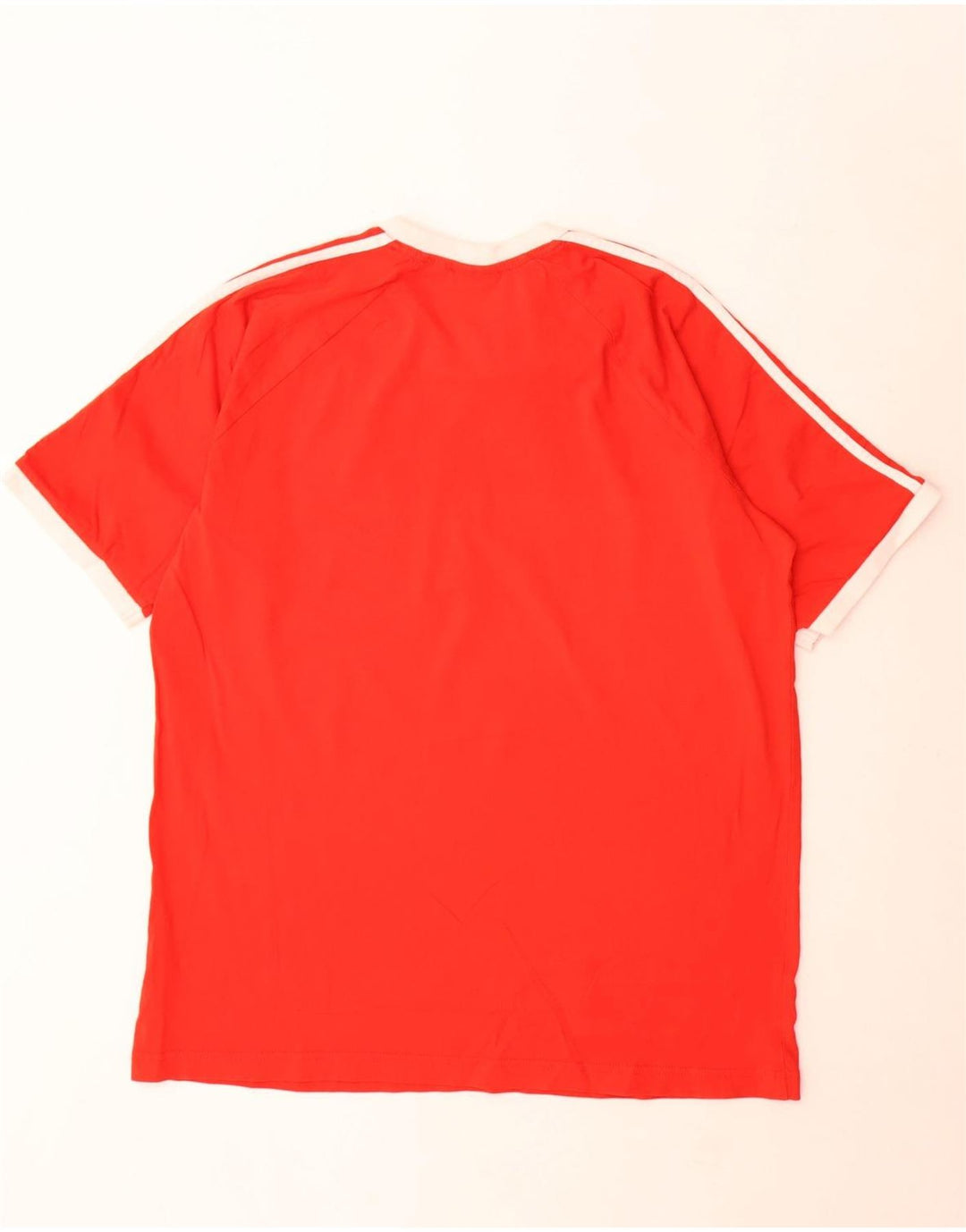 Adidas Mens T-Shirt Top XL Red Cotton