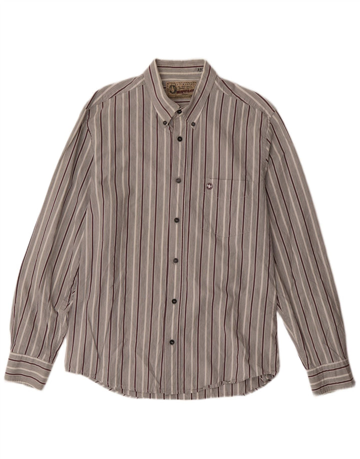 Murphy & Nye Mens Regular Fit Shirt XL Grey Striped