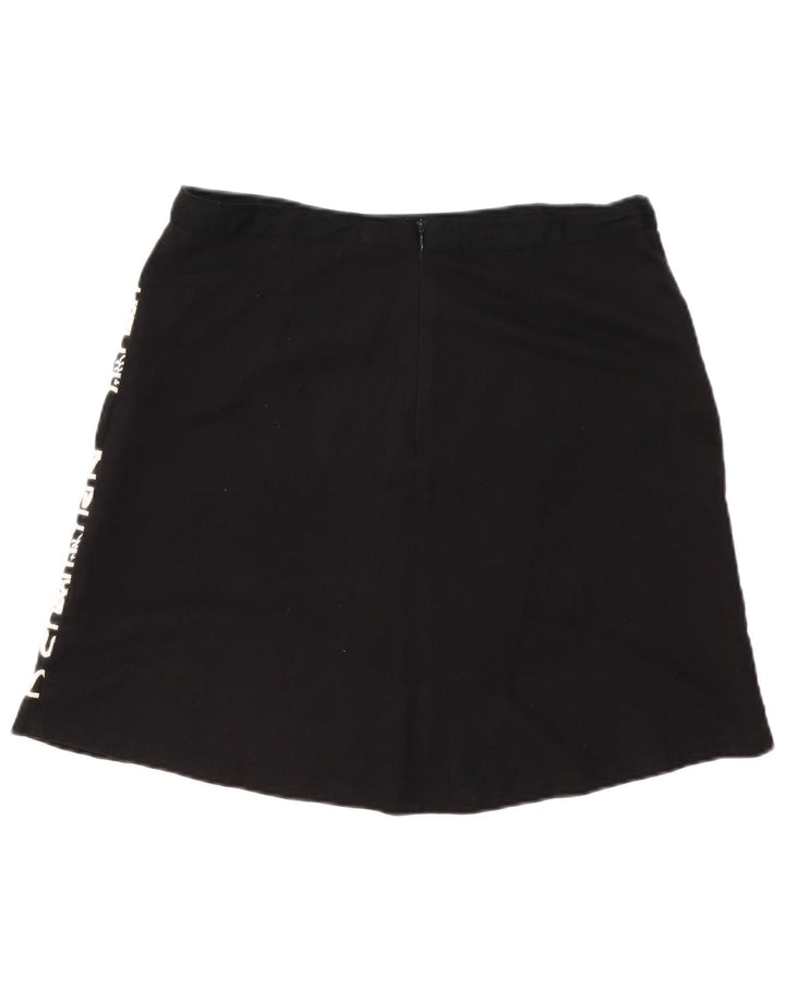 Desigual Womens A-Line Skirt W34 Large Black Paisley