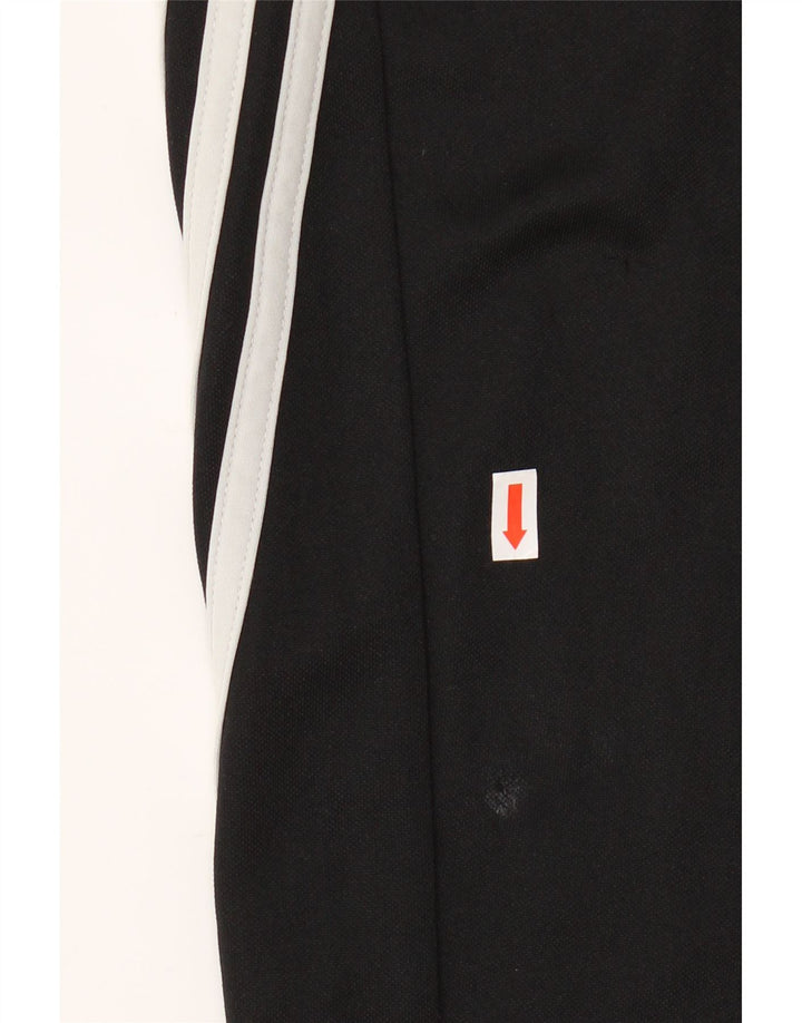 ADIDAS Boys Climalite Tracksuit Trousers 13-14 Years XL Black Polyester
