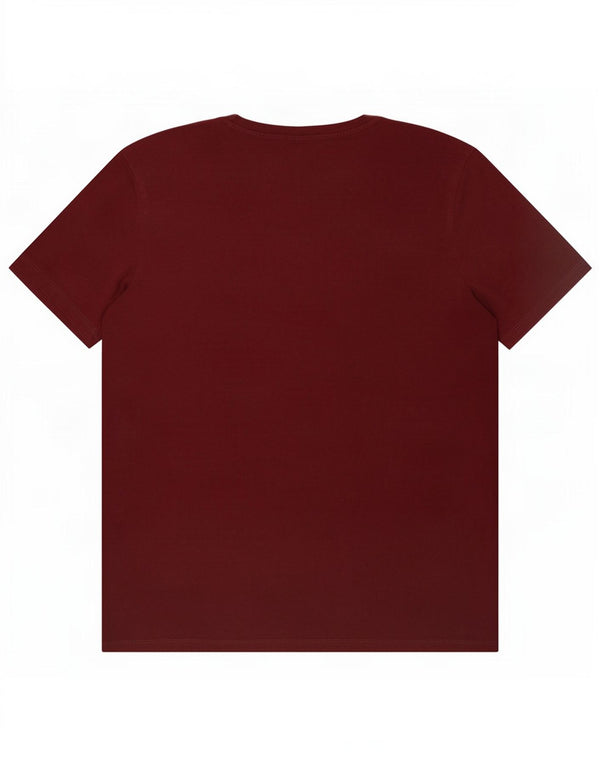 Jack & Jones Mens Graphic T-Shirt Top Medium Burgundy Cotton