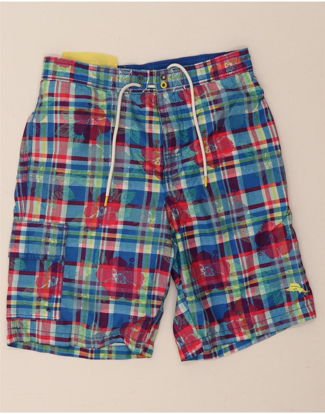 Tommy Bahama Mens Swimming Shorts Small  Blue Check
