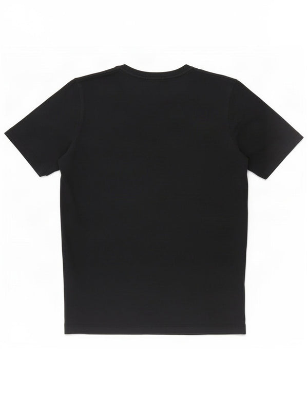 Adidas Boys Climalite Graphic T-Shirt Top 15-16 Years Black Cotton