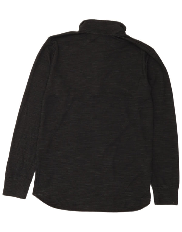New Balance Mens Zip Neck Pullover Tracksuit Top Medium Black Polyester