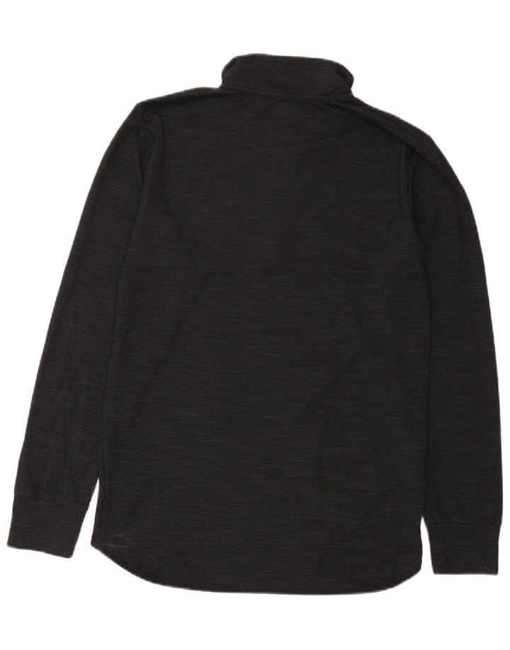 New Balance Mens Zip Neck Pullover Tracksuit Top Medium Black Polyester
