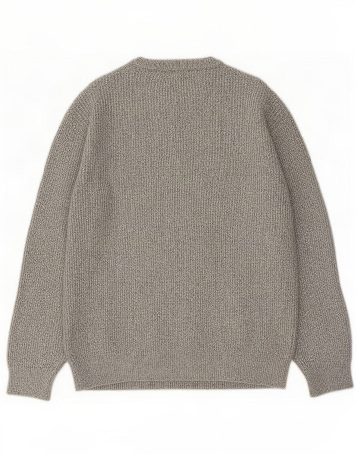Marks & Spencer Mens Crew Neck Jumper Sweater Large Grey Polyamide