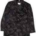 NORMA Womens Longline 3 Button Blazer Jacket UK 10 Small  Black Floral