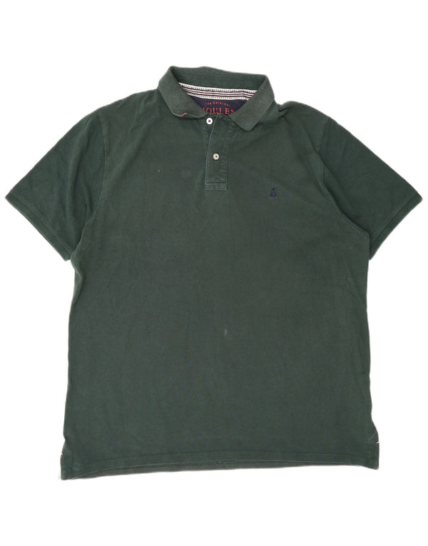 Joules Mens Classic Fit Polo Shirt Large Green Cotton
