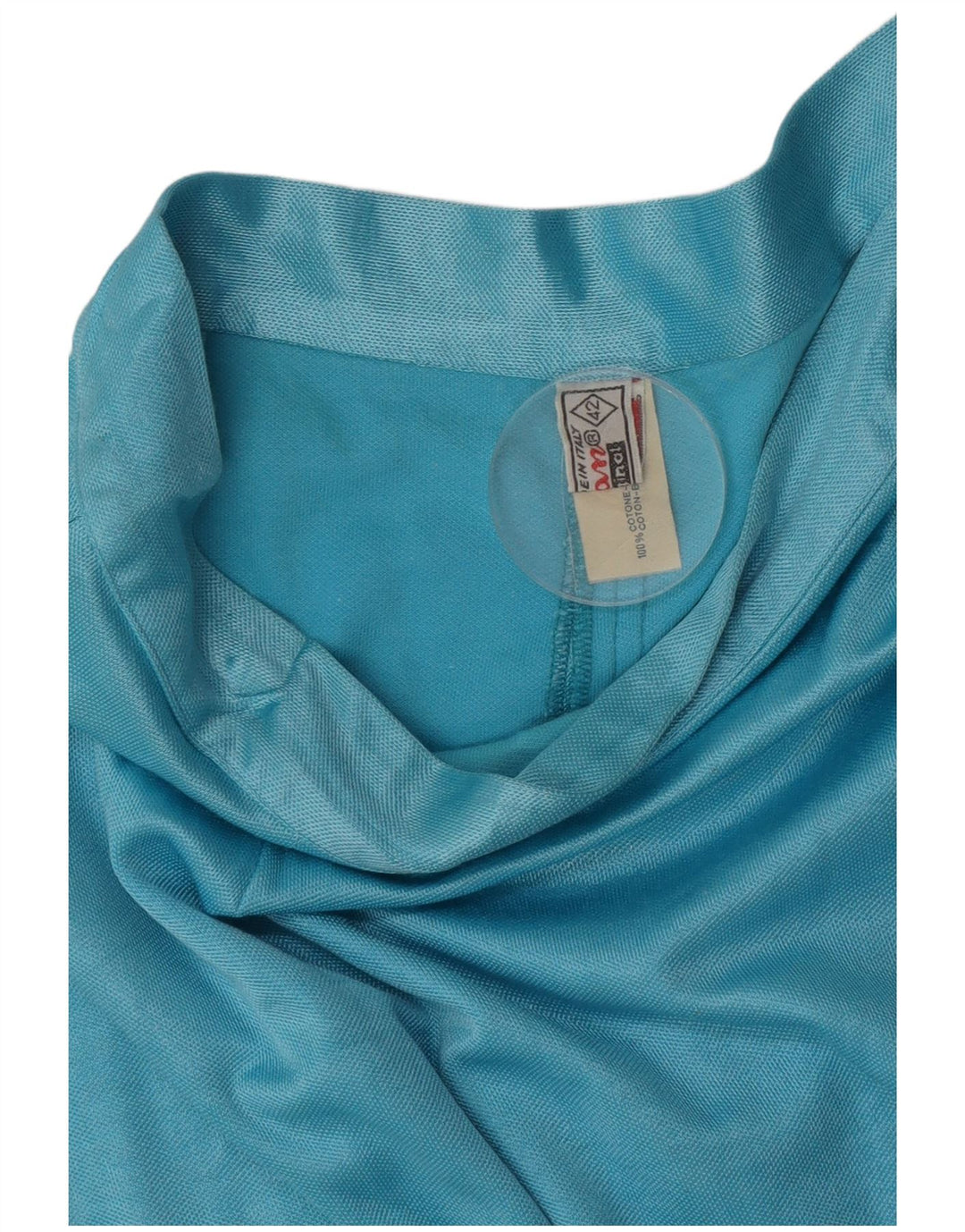 Vintage Womens Pencil Skirt IT 42 Medium W26 Blue Cotton