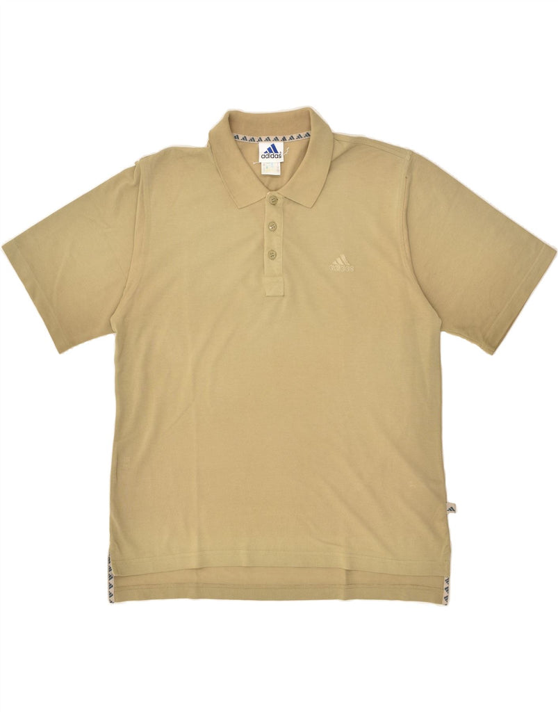 ADIDAS Mens Polo Shirt UK 40/42 Medium Khaki Cotton | Vintage Adidas | Thrift | Second-Hand Adidas | Used Clothing | Messina Hembry 